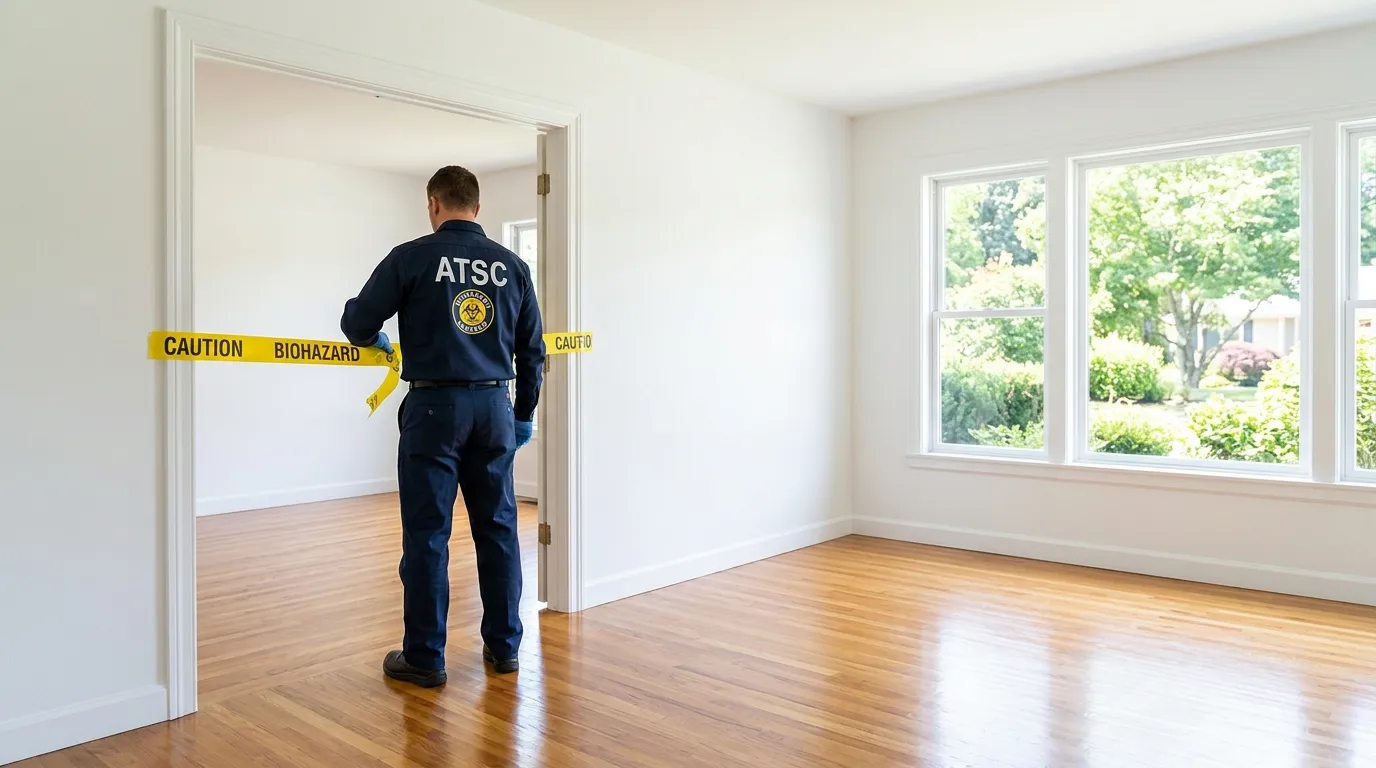 Certified biohazard cleanup crew performing Crime Scene Cleanup in Newport East